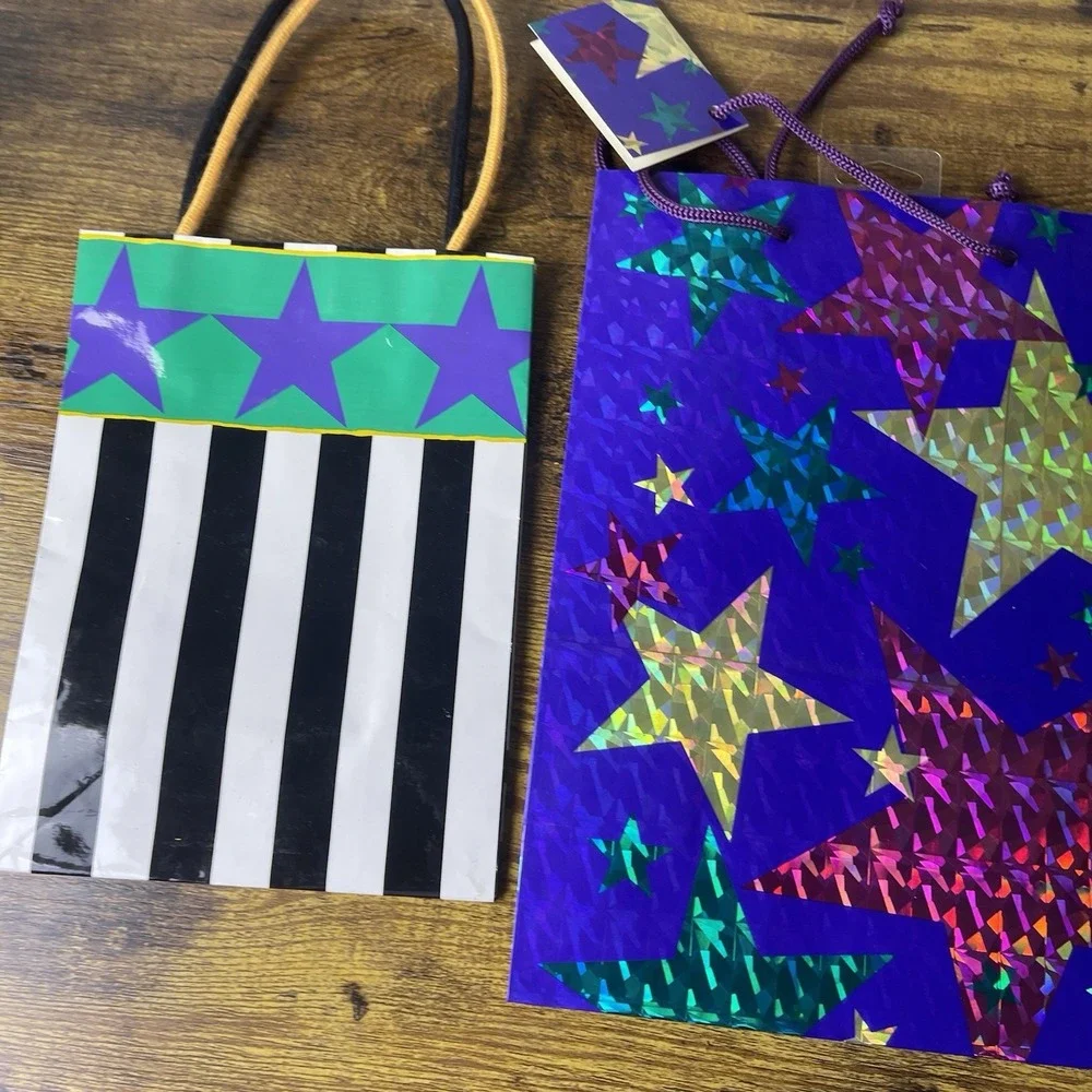 Vtg Lot Of 3 Small Gift Bags Celebrations
